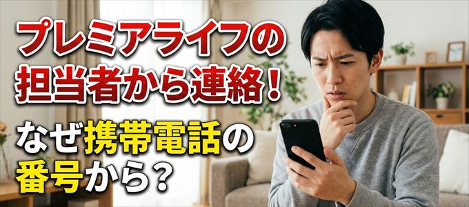 プレミアライフの担当者が携帯電話の番号から連絡してくる事も